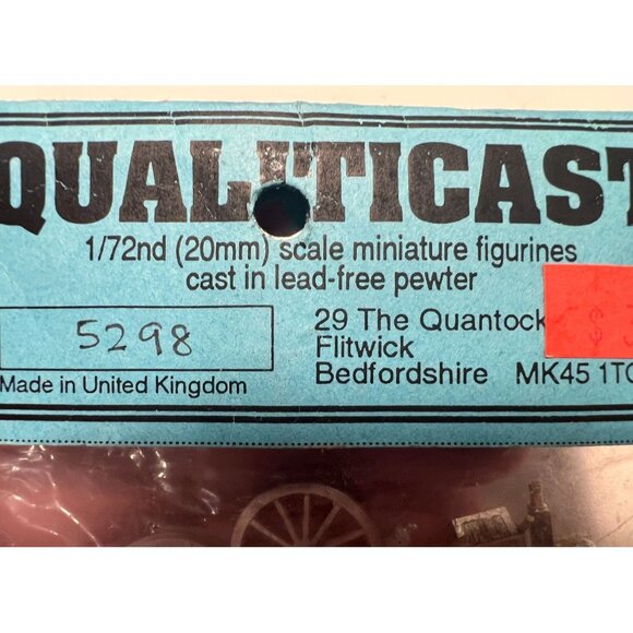 Qualiticast 1/72nd 20mm Scale Miniature Cast In Lead-Free Pewter, Made in UK - Picture 3 of 7